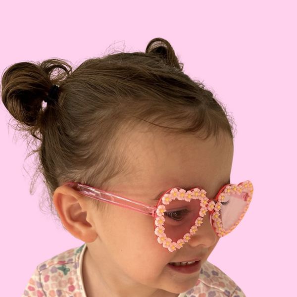 Kids Heart Sunglasses - In Floral