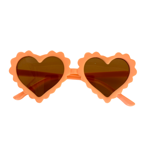 Kids Heart Sunglasses - In Apricot