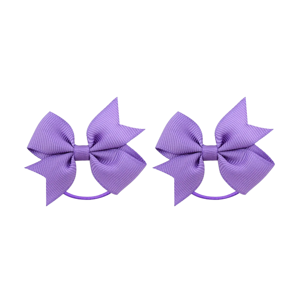 Mini Bow Hairties - in Lavender