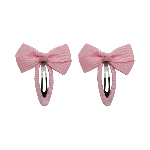 Classic Bow Clips - in Ballerina