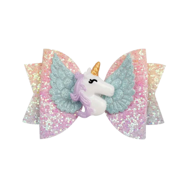 Unicorn Wing Bow - in Pastel
