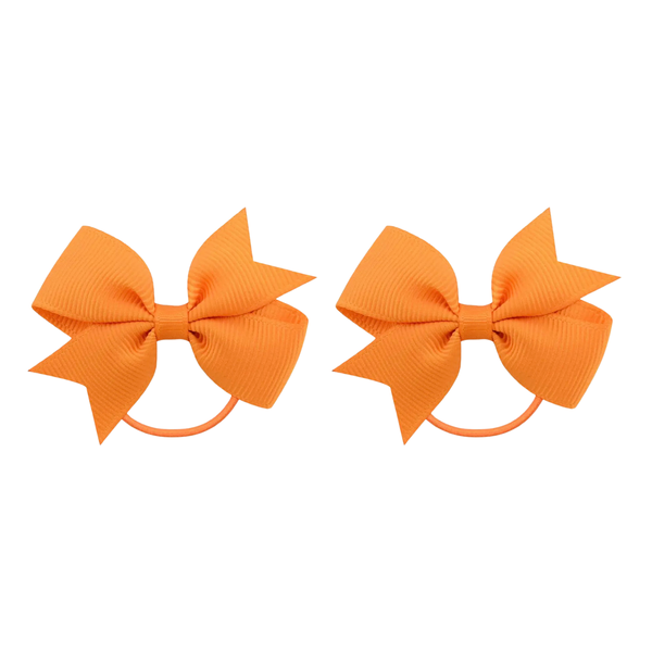 Mini Bow Hairties - in Mandarin