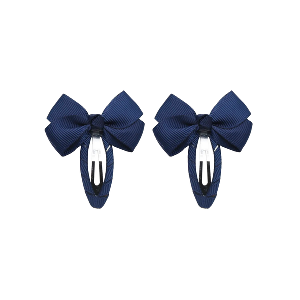 Classic Bow Clips - in Navy
