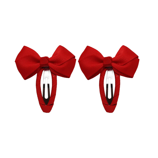Classic Bow Clips - in Red