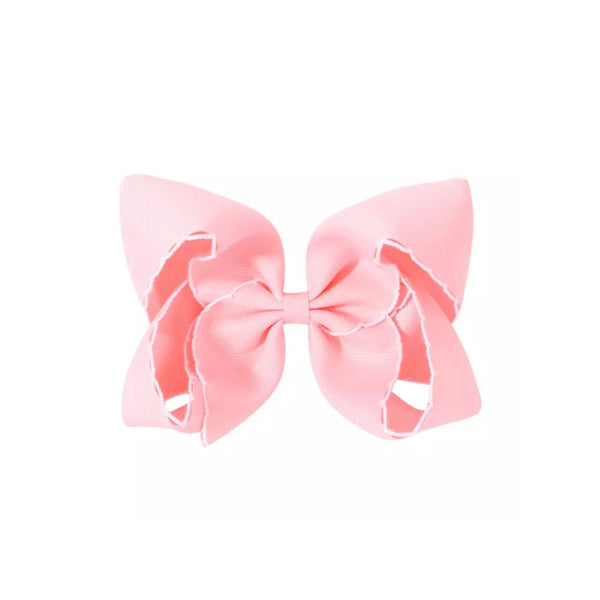 Big Embroider Bow - in Pink