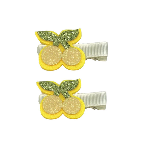Cherry Shimmer Clips - in Yellow