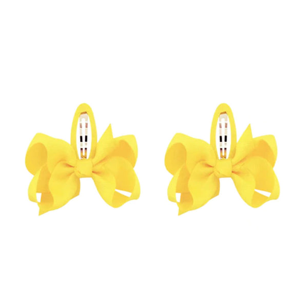 Chic Bow Clips - in Citrus
