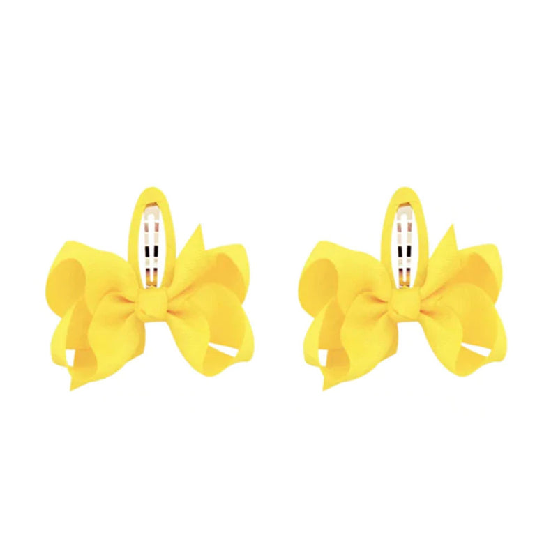 Chic Bow Clips - in Citrus
