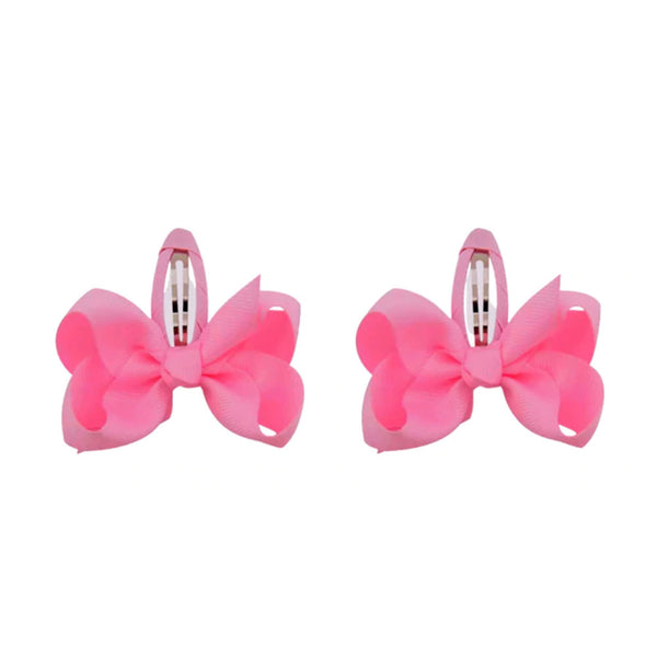 Chic Bow Clips - in Flamingo