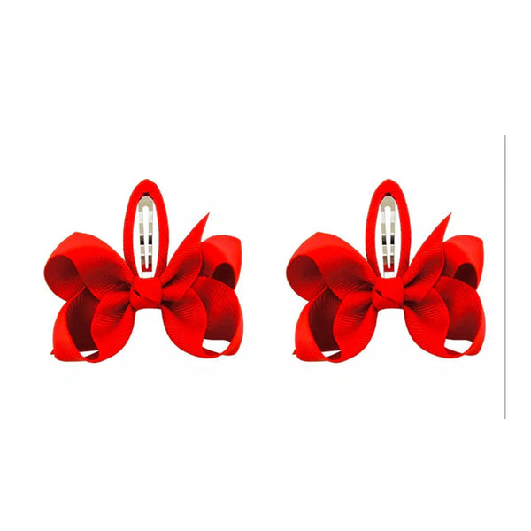 Chic Bow Clips - in Red