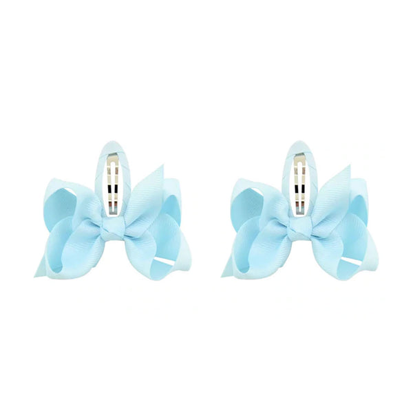 Chic Bow Clips - in Sky