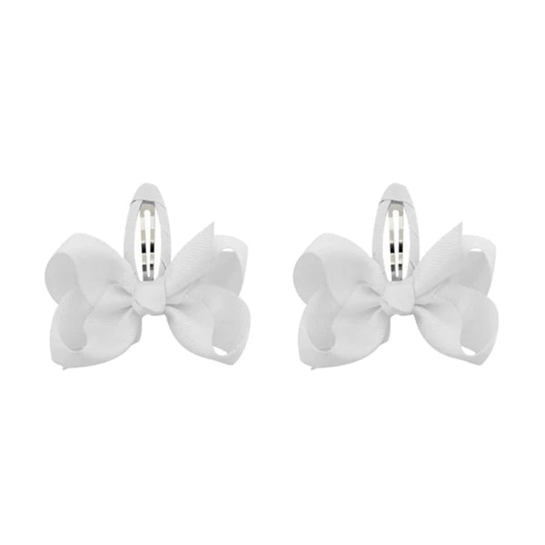 Chic Bow Clips - in White