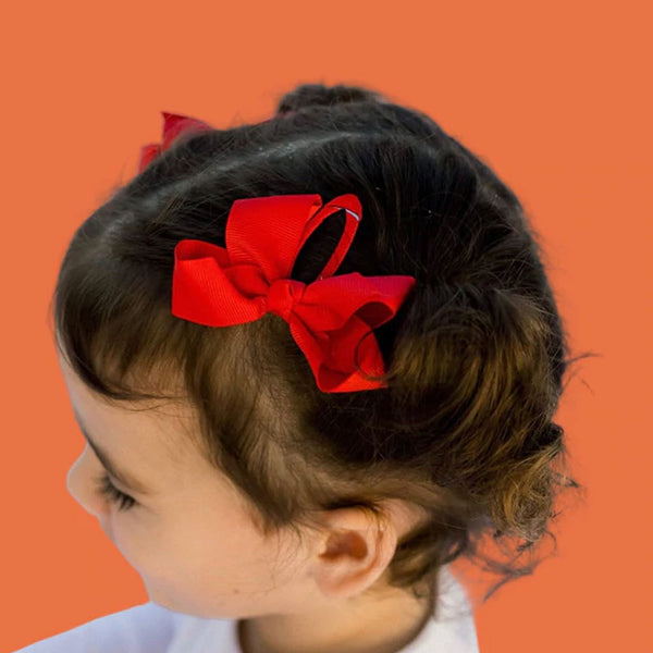 Chic Bow Clips - in Orange