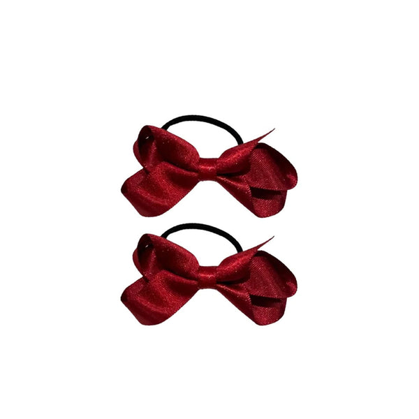 Metallic Bow Hairties - in Red