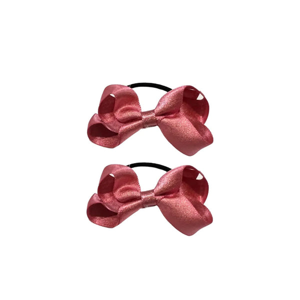 Metallic Bow Hairties - in Rouge