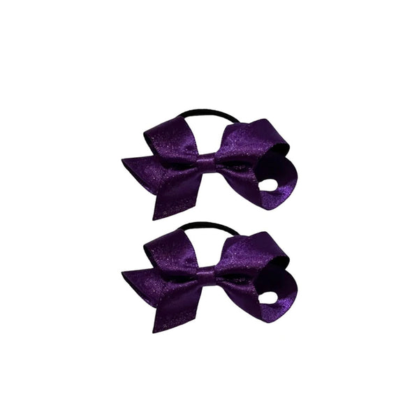 Metallic Bow Hairties - in Purple