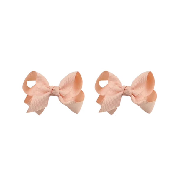 Petite Chic Bows - in Apricot