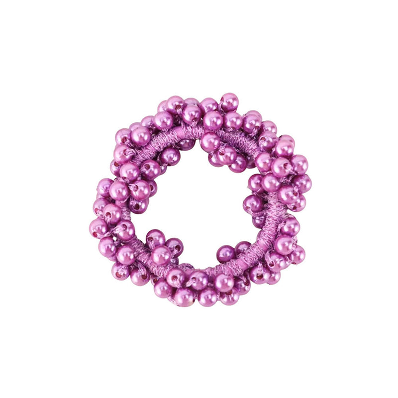 Pretty Pearl Scrunchie - in Purple