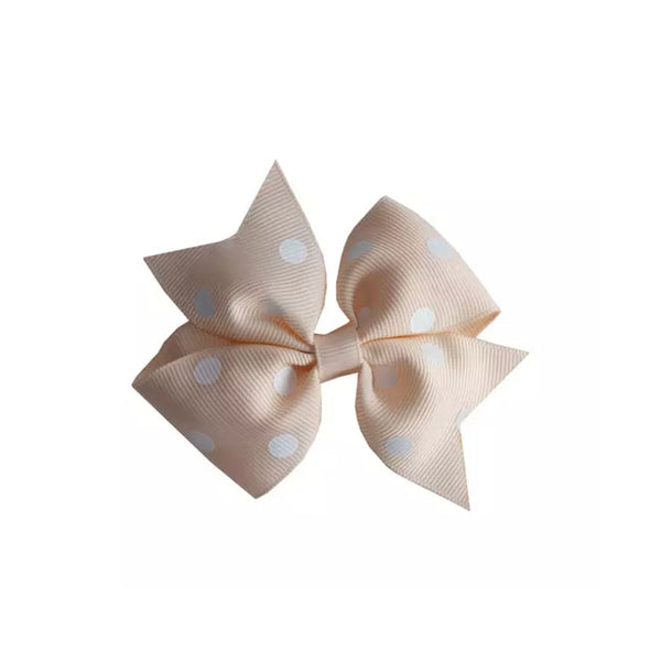 Sweet Dotty Bow - in Apricot