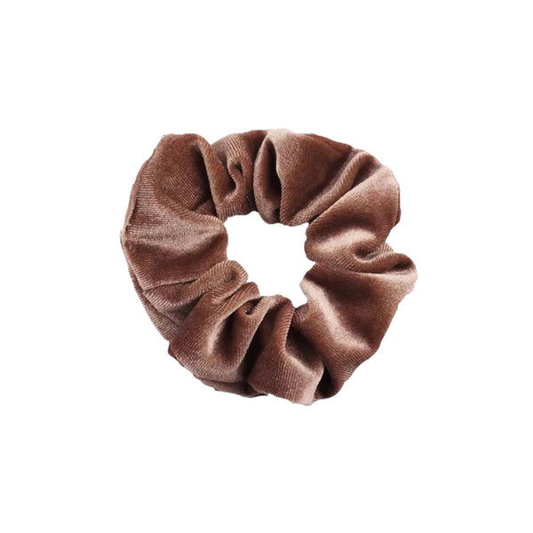 Very Velvety Scrunchie - in Brown