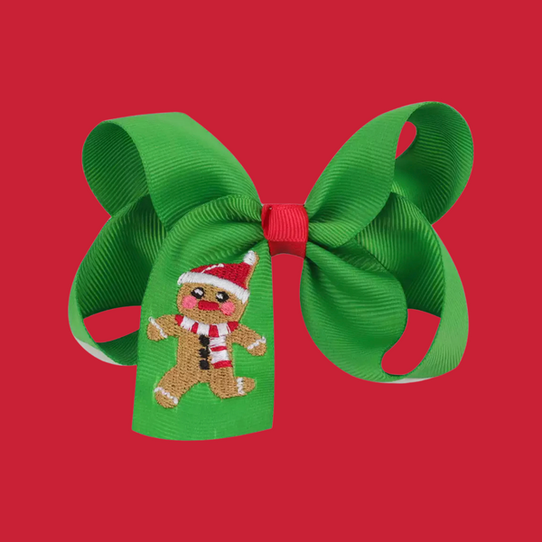 Xmas Ginger Bow - in Green