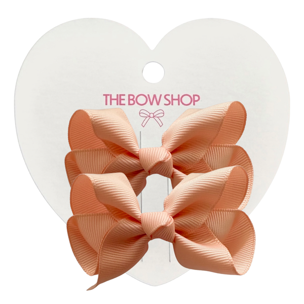 Mini Chic Bows - in Apricot