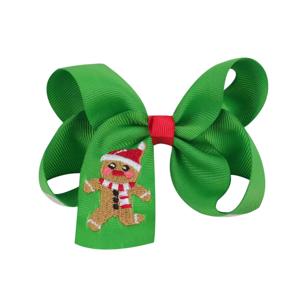 Xmas Ginger Bow - in Green