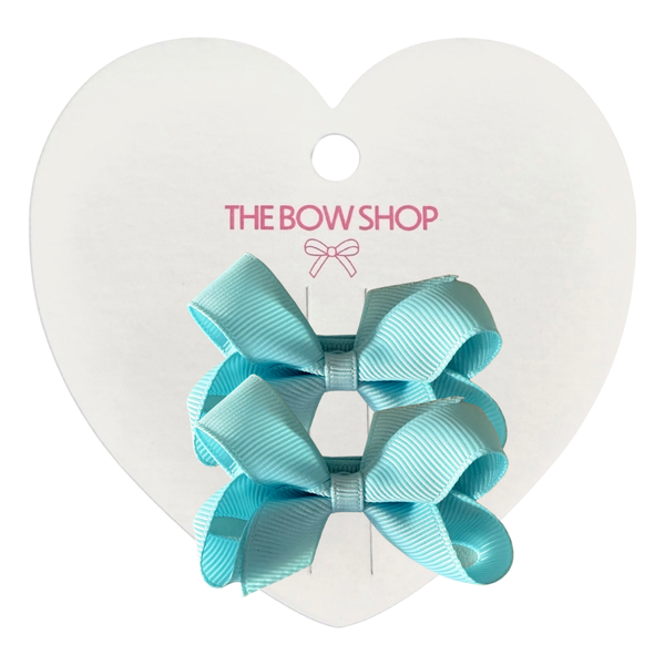 Petite Chic Bows - in Sky