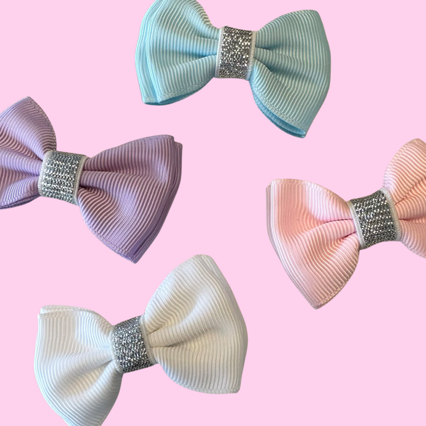 Silver Knot Bows - in Ballerina