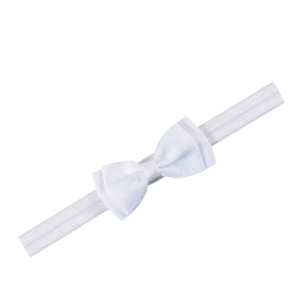 Bow Stretch Headband - in White