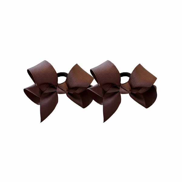 Chic Bow Hairties - in Espresso